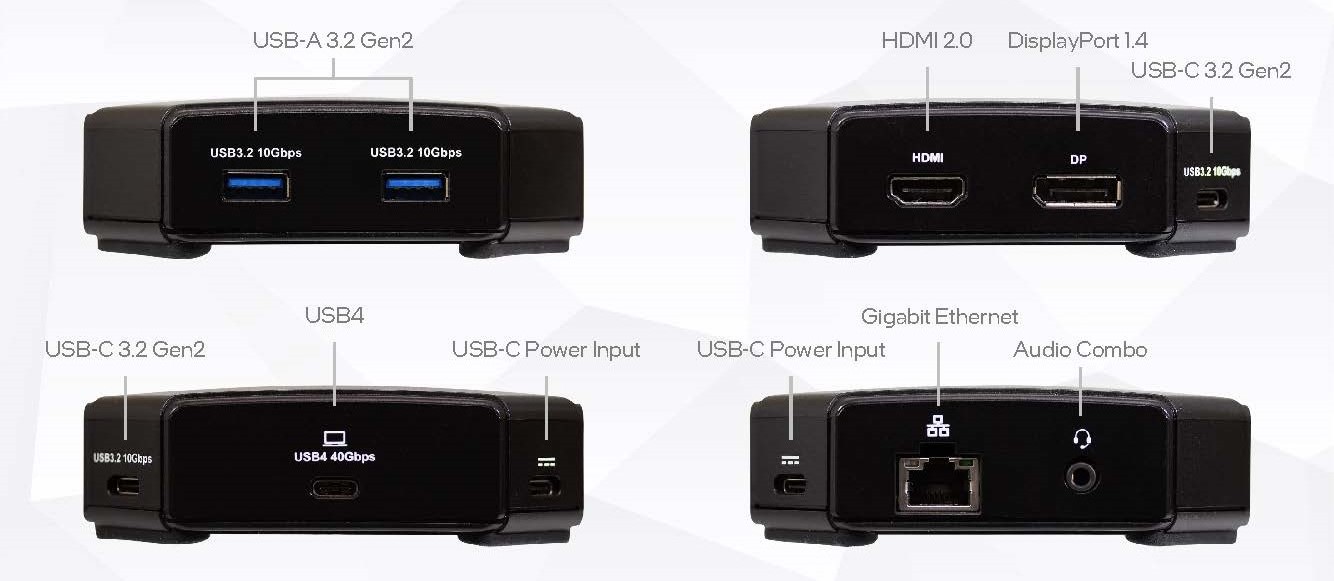 USB4対応・85W給電や8K出力可能。HDMI、DP出力搭載のコンパクトなUSB4